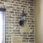 Brick Accent Wall in Breakfast Nook
