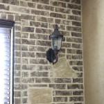 Brick Accent Wall in Breakfast Nook